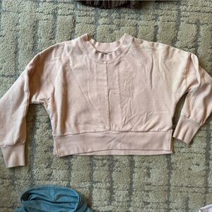 Daniel Patrick Cropped Crewneck Sweatshirt - Blush Pink